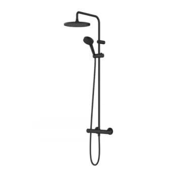 Sistem dus cu baterie termostatica Hansgrohe Vernis Blend 240 S negru mat 1 jet imagine