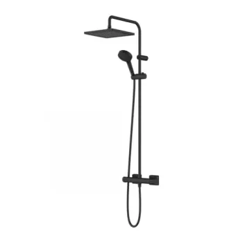 Sistem dus cu baterie termostatica Hansgrohe Vernis Shape 240 negru mat imagine