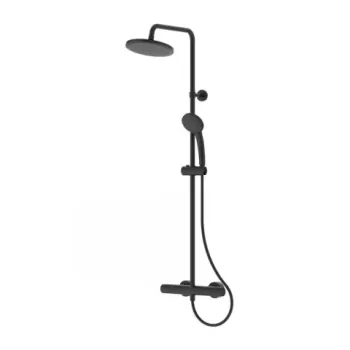 Sistem dus cu baterie termostatica Ideal Standard Ceratherm T25 negru mat imagine