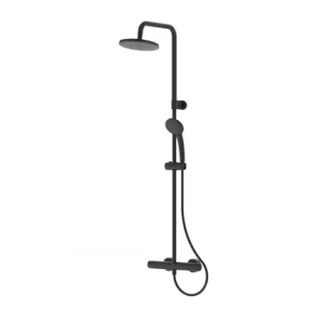 Sistem dus cu baterie termostatica Ideal Standard Flex Ceratherm T25 negru mat imagine