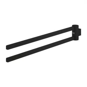 Suport prosop dublu Grohe Selection 44 cm negru mat Phantom Black imagine