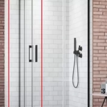 Usa cabina de dus Radaway Idea Black KDD dreapta 120 x H200.5 cm profil negru mat imagine