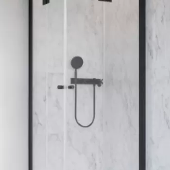 Usa cabina de dus Radaway Nes Black KDD B, 90 x H200 cm, negru imagine