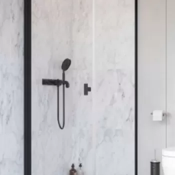 Usa cabina de dus Radaway Nes Black KDJ I, 80 x H200 cm, negru imagine