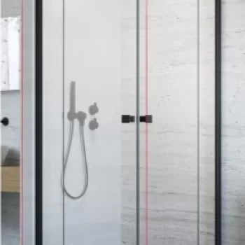 Usa cabina dus Radaway Essenza New Black KDD, 90 x H200 cm profil negru mat, dreapta imagine