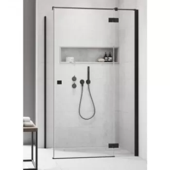 Usa cabina dus Radaway Essenza New Black KDJ, 110 x H200 cm profil negru mat, stanga imagine