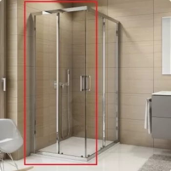 Usa cabina dus SanSwiss Top-Line 100XH190 cm, profil alb, dreapta imagine