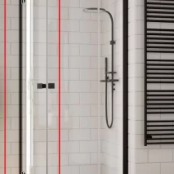 Usa cabina dus semirotunda Radaway Essenza New Black PDD, 80 x H200 cm, dreapta imagine