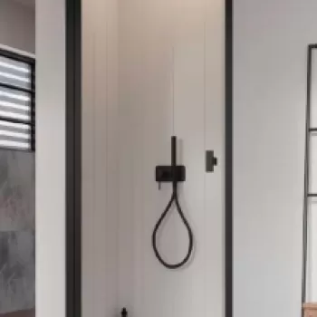 Usa de nisa batanta Radaway Nes Black DWJ I, 90 cm, negru imagine