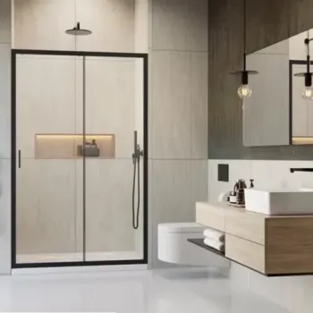 Usa de nisa culisanta Radaway Alienta DWJ negru mat 120x190 cm imagine