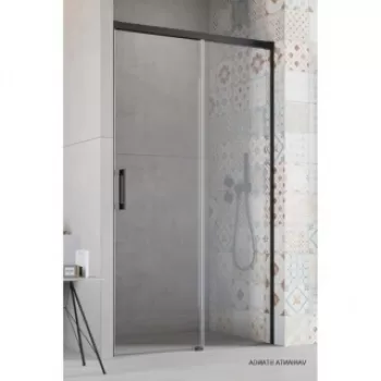 Usa de nisa culisanta Radaway Idea Black DWJ stanga 100 x H200.5 cm profil negru mat imagine