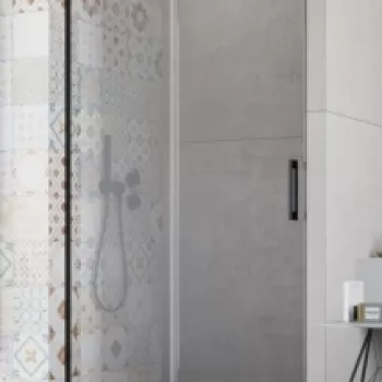 Usa de nisa culisanta Radaway Idea Black DWJ stanga 130 x H200.5 cm profil negru mat imagine