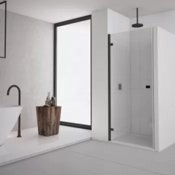 Usa de nisa pivotanta SanSwiss Annea AN1C Black 75xH200 cm, dreapta imagine