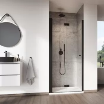 Usa nisa pliabila Radaway Nes Black DWB 80xH200 cm, dreapta imagine