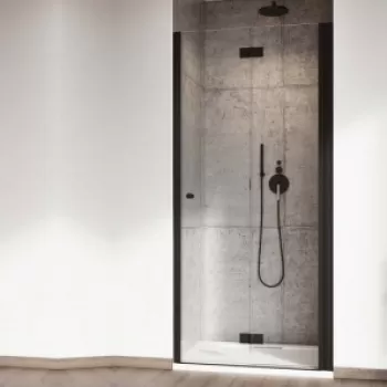 Usa nisa pliabila Radaway Nes Black DWB 90xH200 cm, dreapta imagine