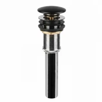 Ventil lavoar tip pop-up cu capac ceramic negru mat imagine