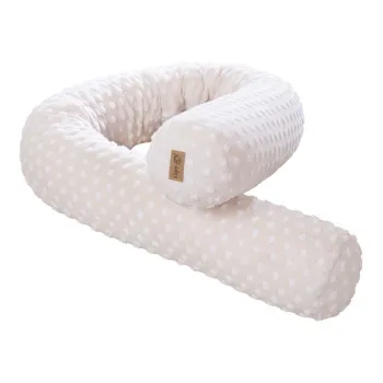 Aparatoare pentru patut bej din amestec de bumbac 170 cm Frosty Almond - Roba imagine