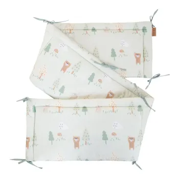 Aparatoare pentru patut verde deschis din bumbac 170 cm Woodland Buddies - Roba imagine