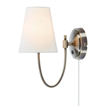 Aplica de perete alba/alamie cu alimentare la priza Amar - Markslojd imagine