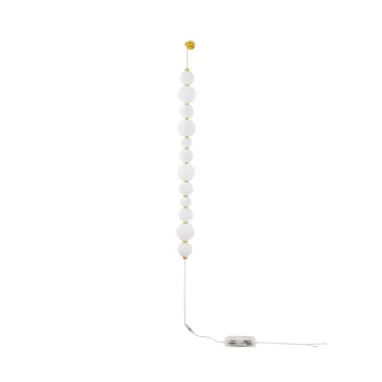 Aplica de perete alba/aurie LED cu intensitate reglabila din metal Perla - Nova Luce imagine