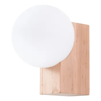 Aplica de perete alba/in culoare naturala o 12 cm Solum - Sollux imagine