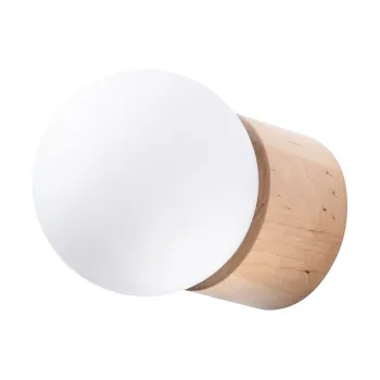 Aplica de perete alba/in culoare naturala o 12 cm Surtur - Sollux imagine