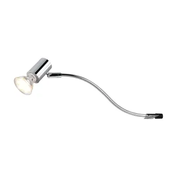 Aplica de perete argintiu-lucios (lungime 34 cm) Giada - Trio imagine