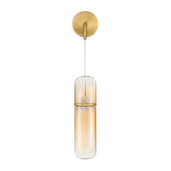Aplica de perete aurie LED cu intensitate reglabila din sticla Norma - Nova Luce imagine