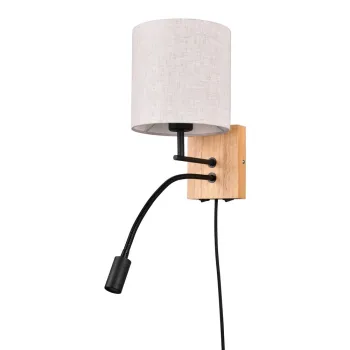 Aplica de perete bej-in culoare naturala o 18 cm Nilam - Trio imagine