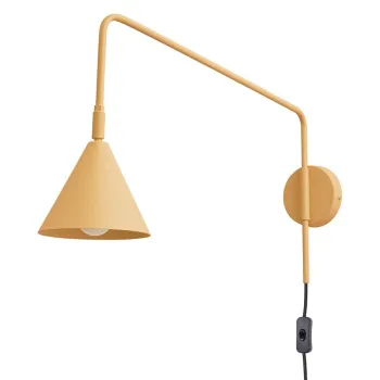 Aplica de perete galbena cu alimentare la priza o 14 cm Zylo - Sollux imagine