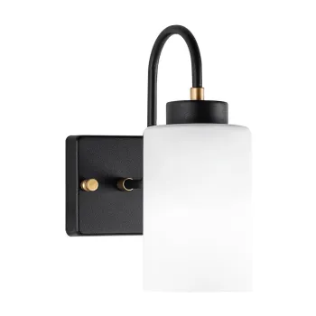 Aplica de perete neagra-alba o 10 cm Duzsuz - Opviq lights imagine
