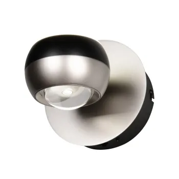 Aplica de perete neagra/argintie LED Orbit - Trio Select imagine