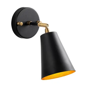 Aplica de perete neagra/aurie o 10 cm Evander - Opviq lights imagine