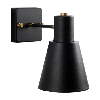 Aplica de perete neagra/aurie o 14 cm Funnel - Opviq lights imagine