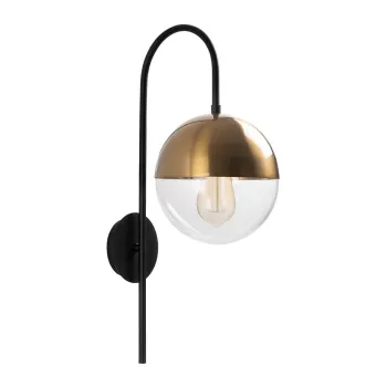 Aplica de perete neagra/aurie o 20 cm Bastos - Opviq lights imagine