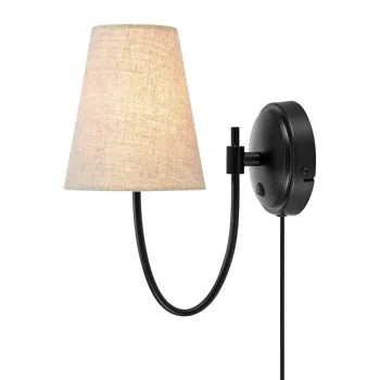 Aplica de perete neagra/bej cu alimentare la priza Amar - Markslojd imagine