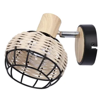 Aplica de perete neagra-crem o 12 cm Tajga - Candellux Lighting imagine