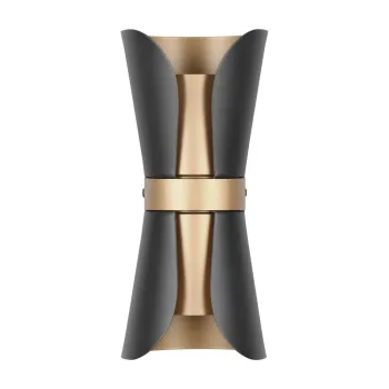 Aplica de perete neagra/in culoarea bronz Coat - Trio imagine