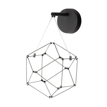 Aplica de perete neagra LED din aluminiu Nebula - Nova Luce imagine