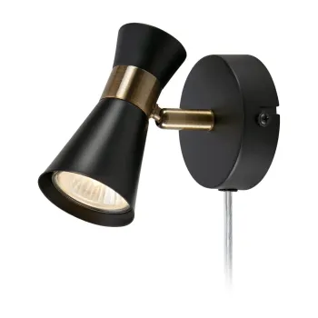 Aplica de perete neagra (lungime 12 cm) Folie - Markslojd imagine