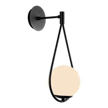 Aplica de perete neagra o 15 cm Arch - Squid Lighting imagine