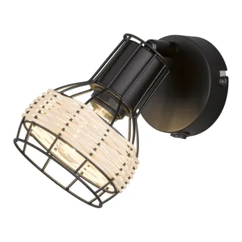 Aplica de perete neagra Straw - Fischer & Honsel imagine