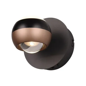 Aplica de perete negru-aramiu LED o 10 cm Orbit - Trio Select imagine