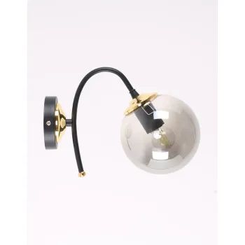 Aplica de perete negru-gri o 15 cm Yoyo - Squid Lighting imagine