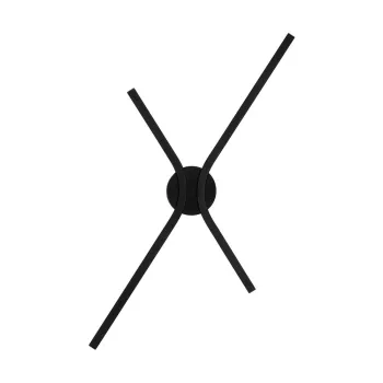 Aplica de perete negru-mat LED cu intensitate reglabila din aluminiu Akro - Nova Luce imagine