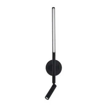 Aplica de perete negru-mat LED cu structura flexibila din aluminiu Handy - Nova Luce imagine