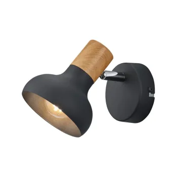 Aplica de perete negru-mat o 10 cm Latika - Trio imagine