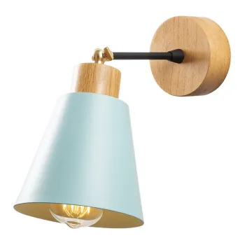 Aplica de perete turcoaz/in culoare naturala o 14 cm Manavgat - Opviq lights imagine