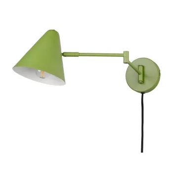 Aplica de perete verde cu structura flexibila cu alimentare la priza o 15 cm Cosima - Trio imagine