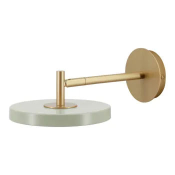 Aplica de perete verde-deschis LED cu intensitate reglabila o 15 cm Asteria Wall Short - UMAGE imagine